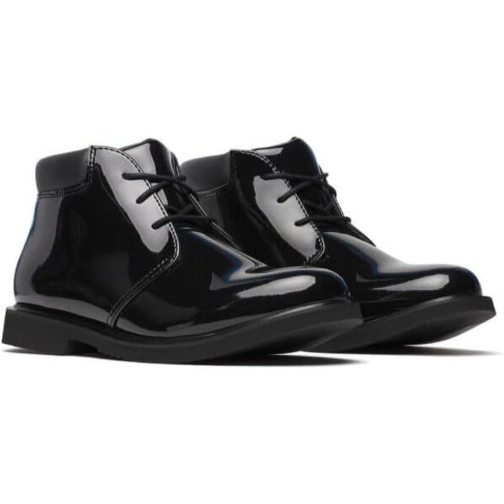 Thorogood Sz. 13M Mens Black Patent Leather Dress Ankle Boots Lace-Up Sole New‎